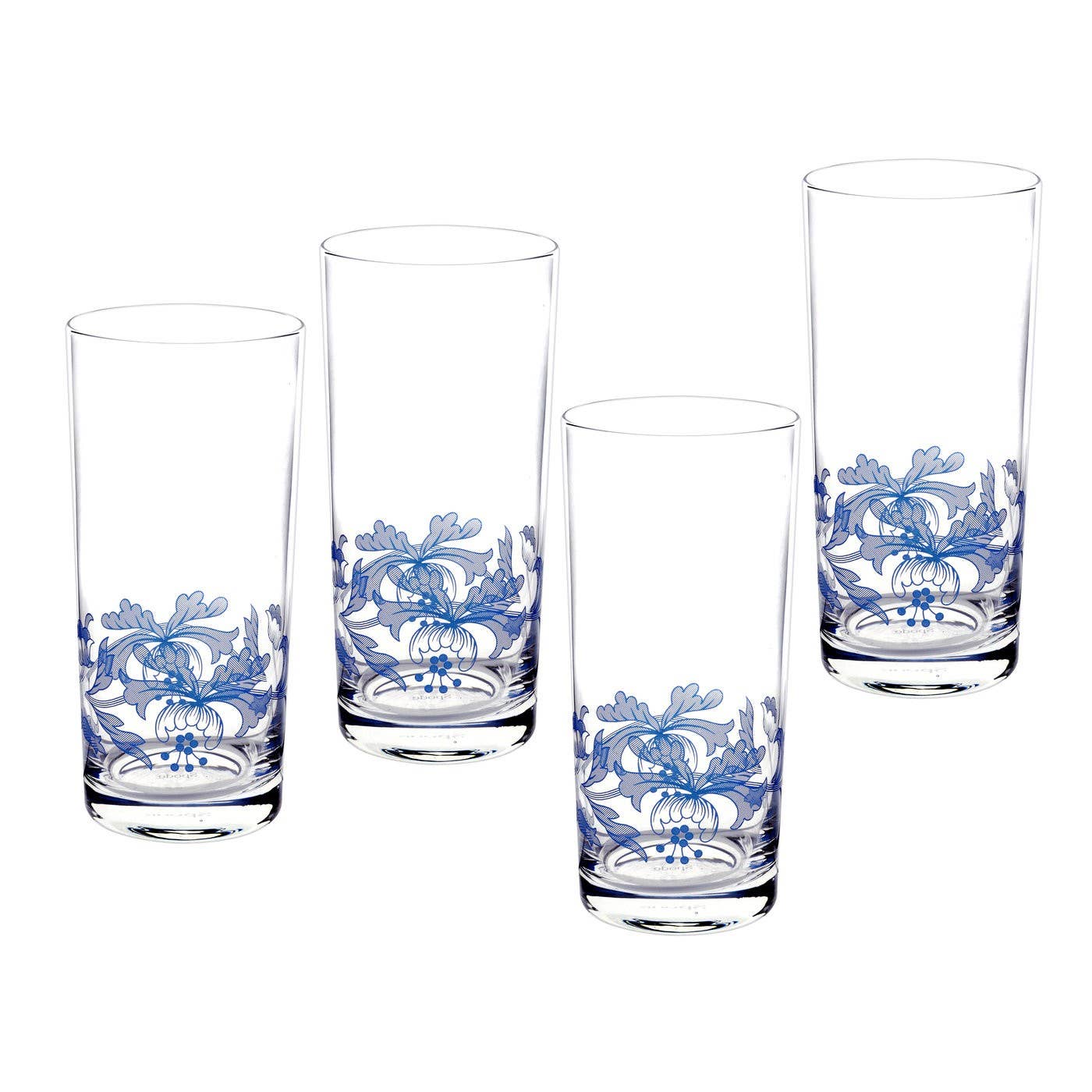 Portmeirion, Spode, Pimpernel, Wrendale Designs - Spode Blue Italian Set of 4 Highball Glasses