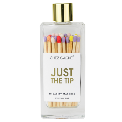 Chez Gagné - Just the Tip Matches - Glass Bottle Matchsticks - Rainbow