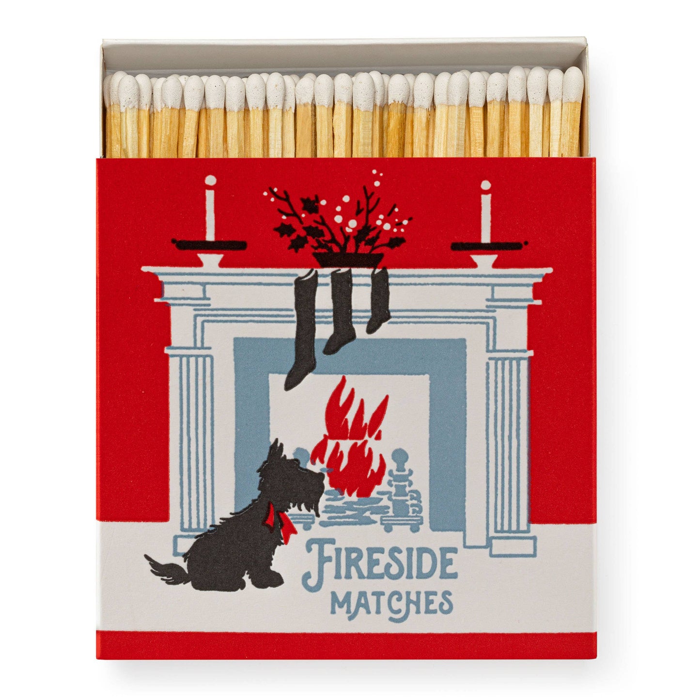 Archivist Gallery - Scotty Dog Fireside | Square - Christmas Safety Matches🎄 - 4x4 - 125 matches