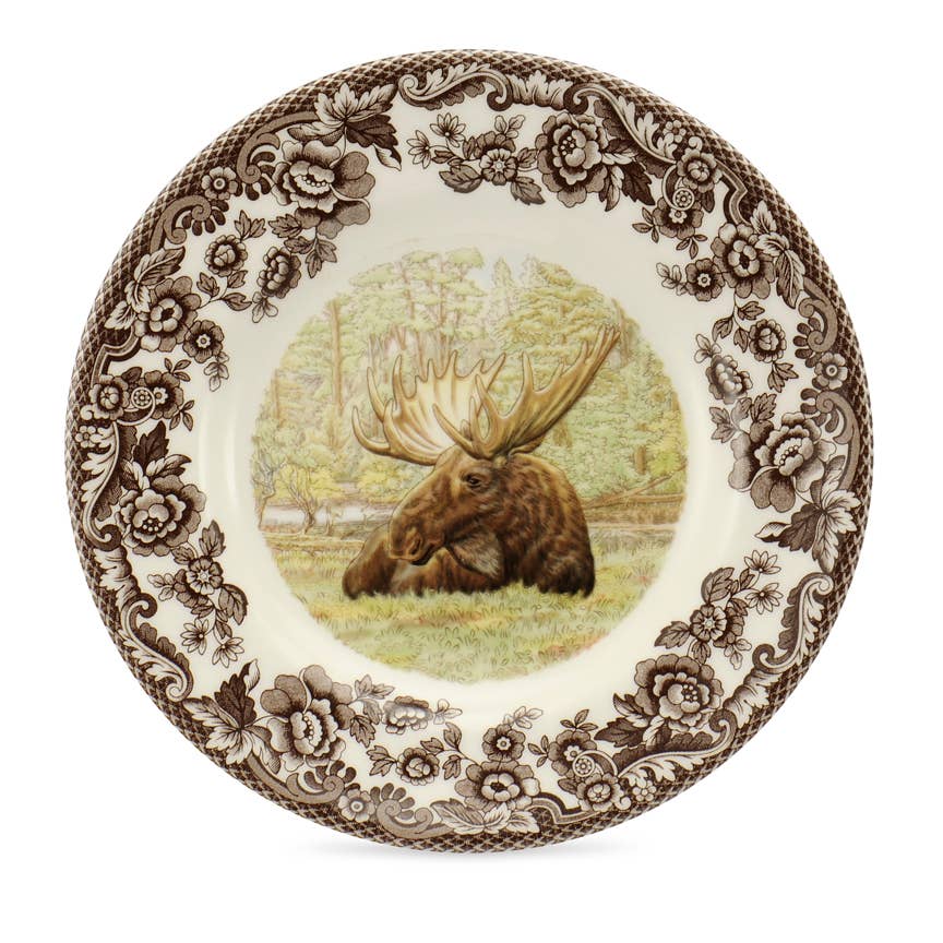 Portmeirion, Spode, Pimpernel, Wrendale Designs - Spode Woodland Bread and Butter Plate 6 inch (Moose)