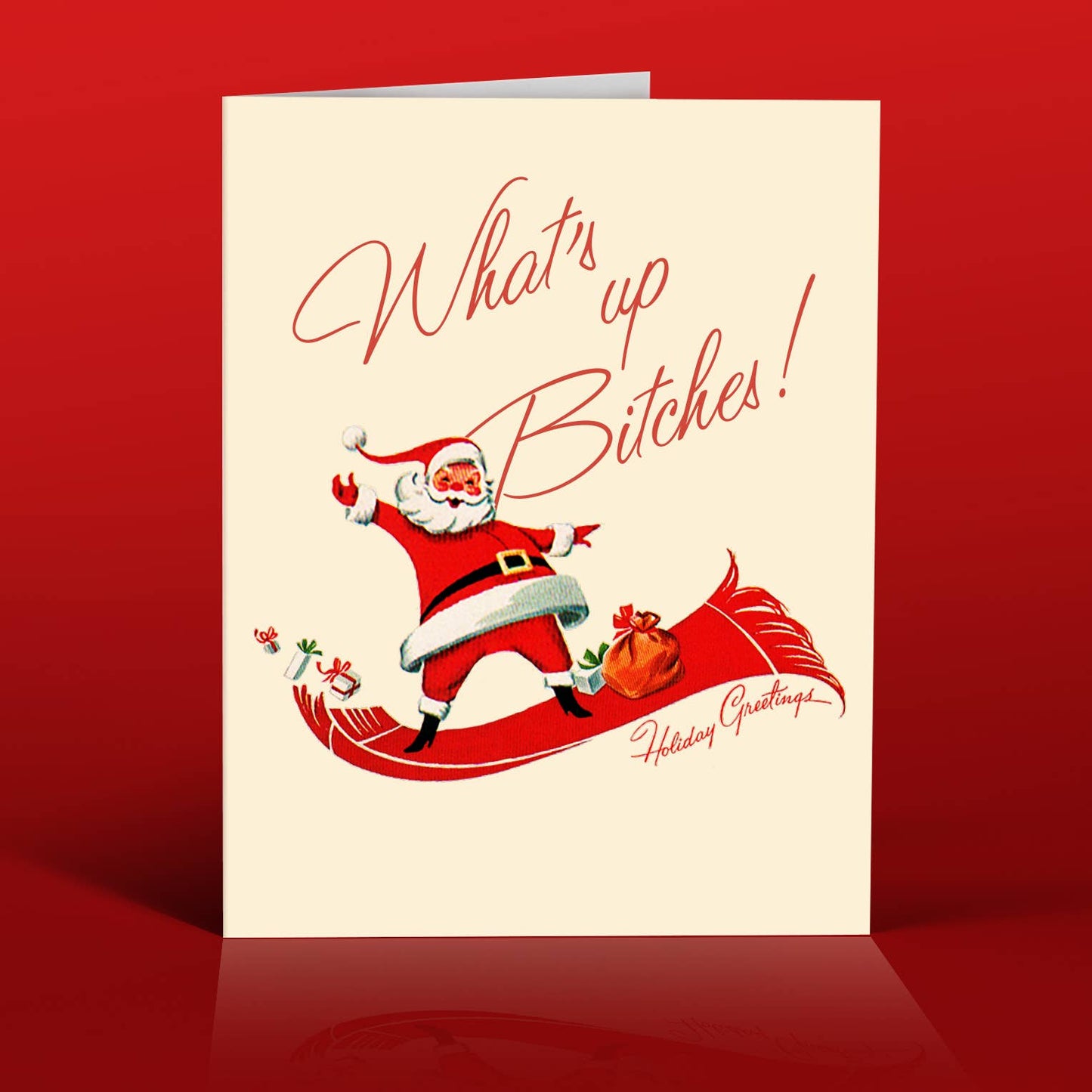 OffensiveDelightful - WHAT'S UP BITCHES! santa christmas cards