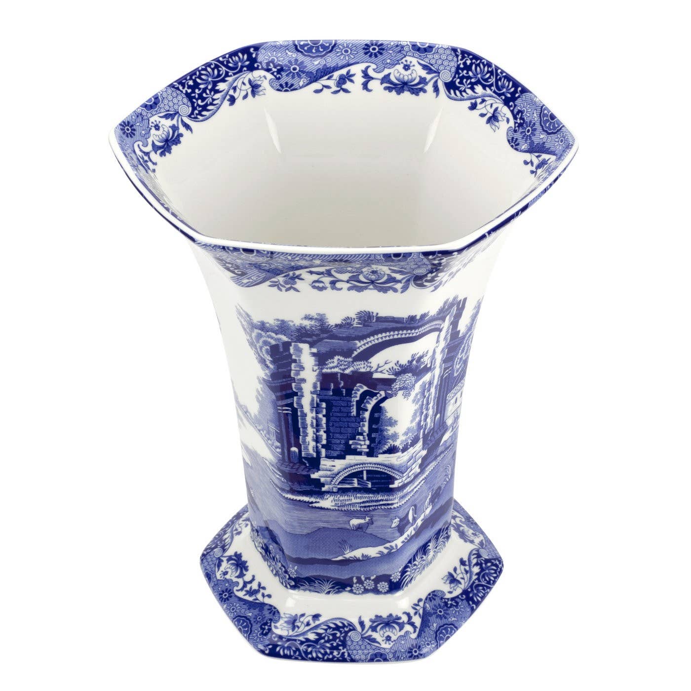 Portmeirion, Spode, Pimpernel, Wrendale Designs - Spode Blue Italian Hexagonal Vase