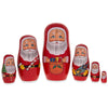 BestPysanky - 6 Santa with Christmas Gifts Wooden Nesting Dolls 5.5 Inches