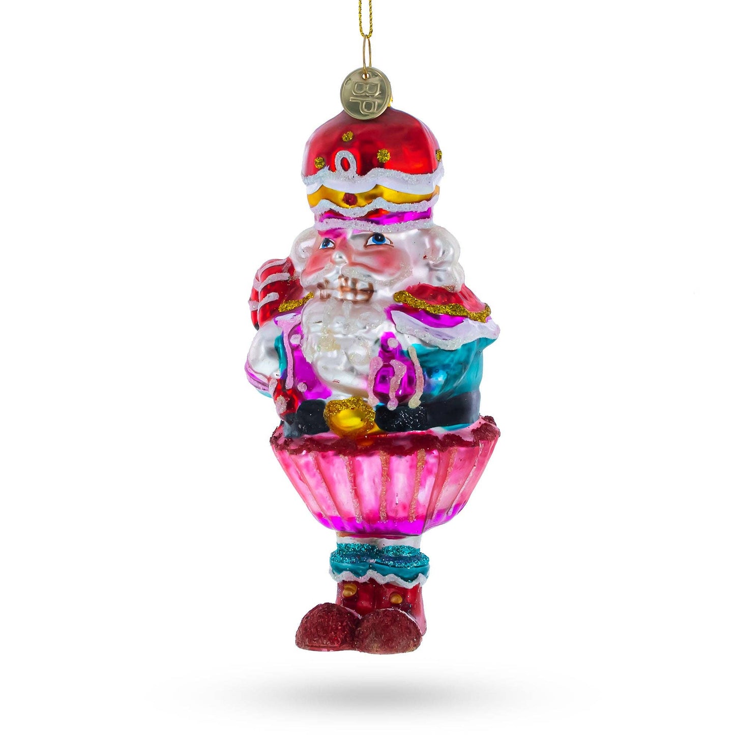 BestPysanky - Nutcracker with Cupcake Glass Ornament