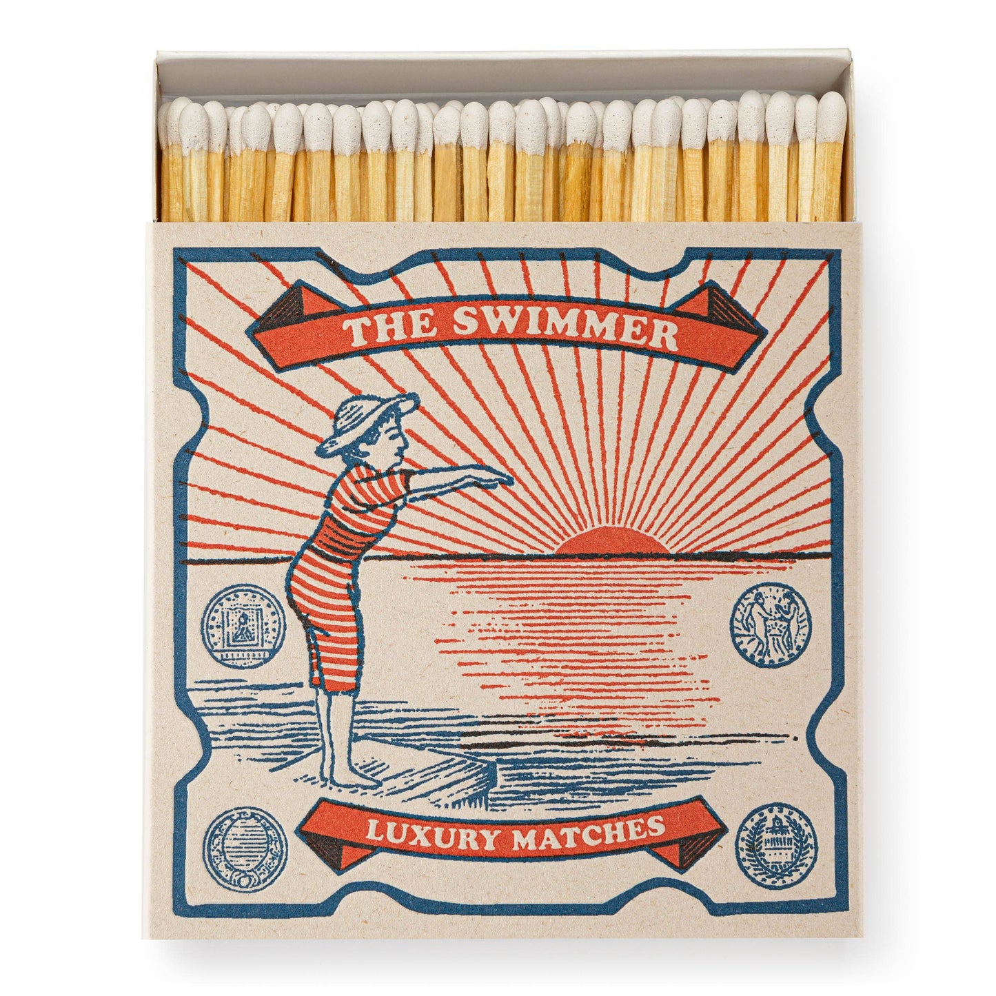 Archivist Gallery - The Swimmer Square Matchbox - 4x4 - 125 matches