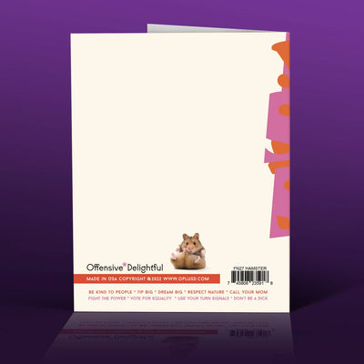 OffensiveDelightful - HAMSTER CARD  funny greeting card