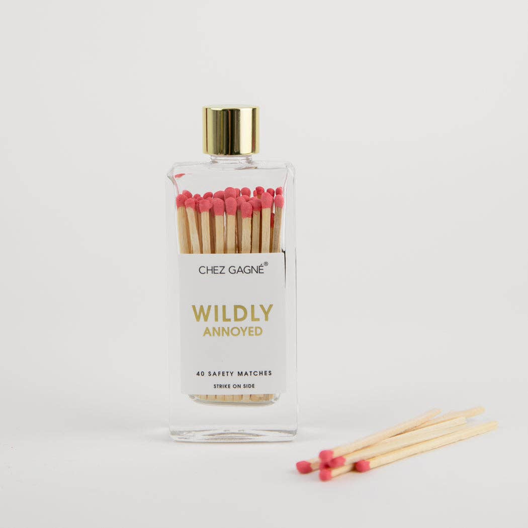 Chez Gagné - Wildly Annoyed - Glass Bottle Safety Matches