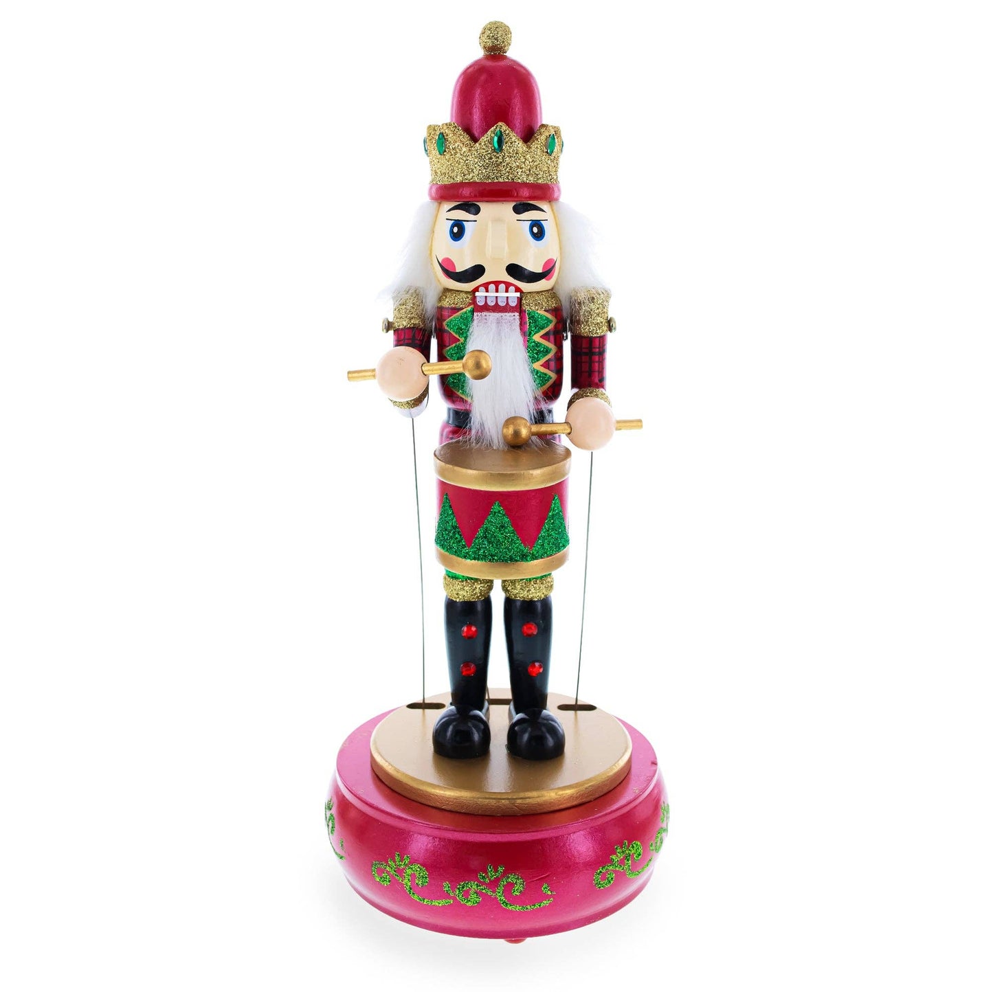 BestPysanky - Animated Nutcracker with Moving Arms and Music Box 13 Inches