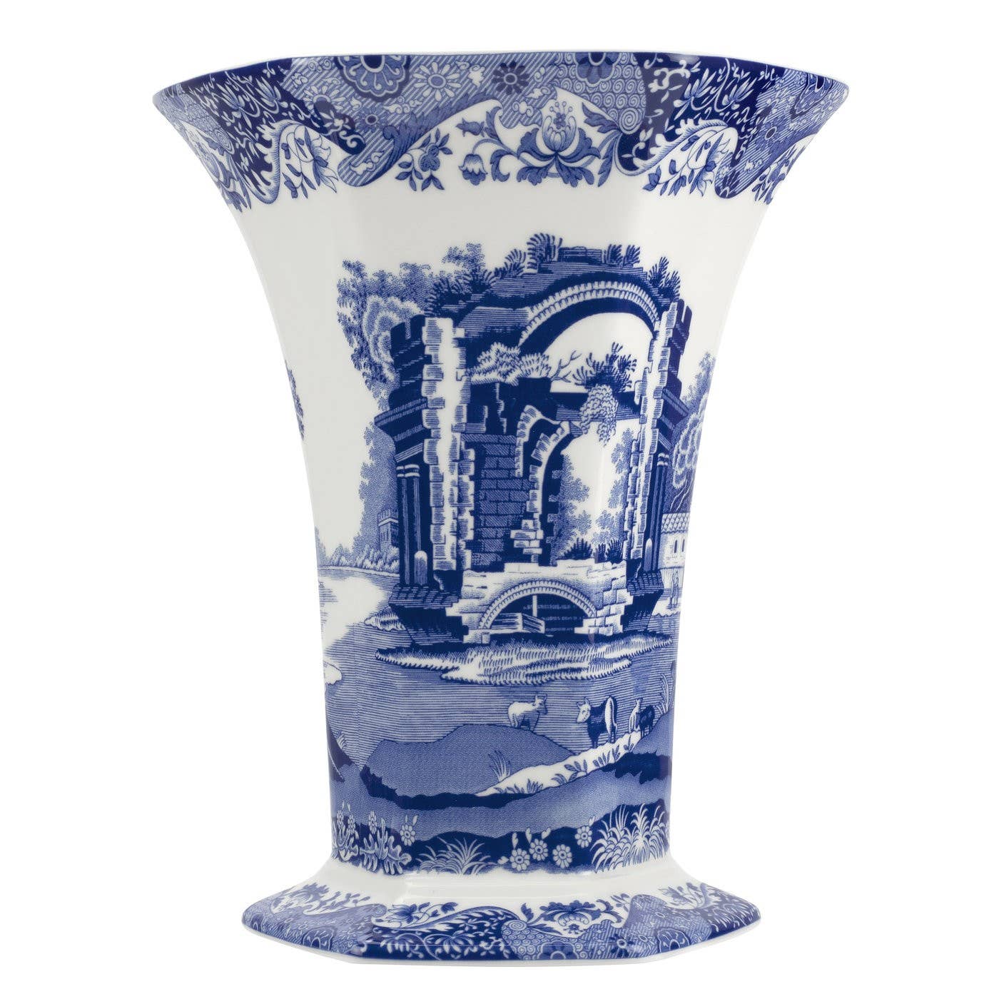 Portmeirion, Spode, Pimpernel, Wrendale Designs - Spode Blue Italian Hexagonal Vase