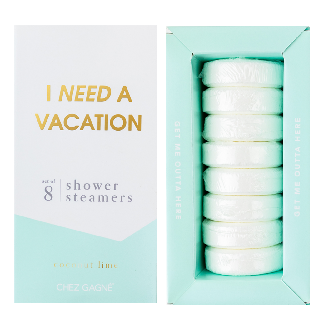 Chez Gagné - I Need a Vacation Shower Shower Steamers - Coconut Lime