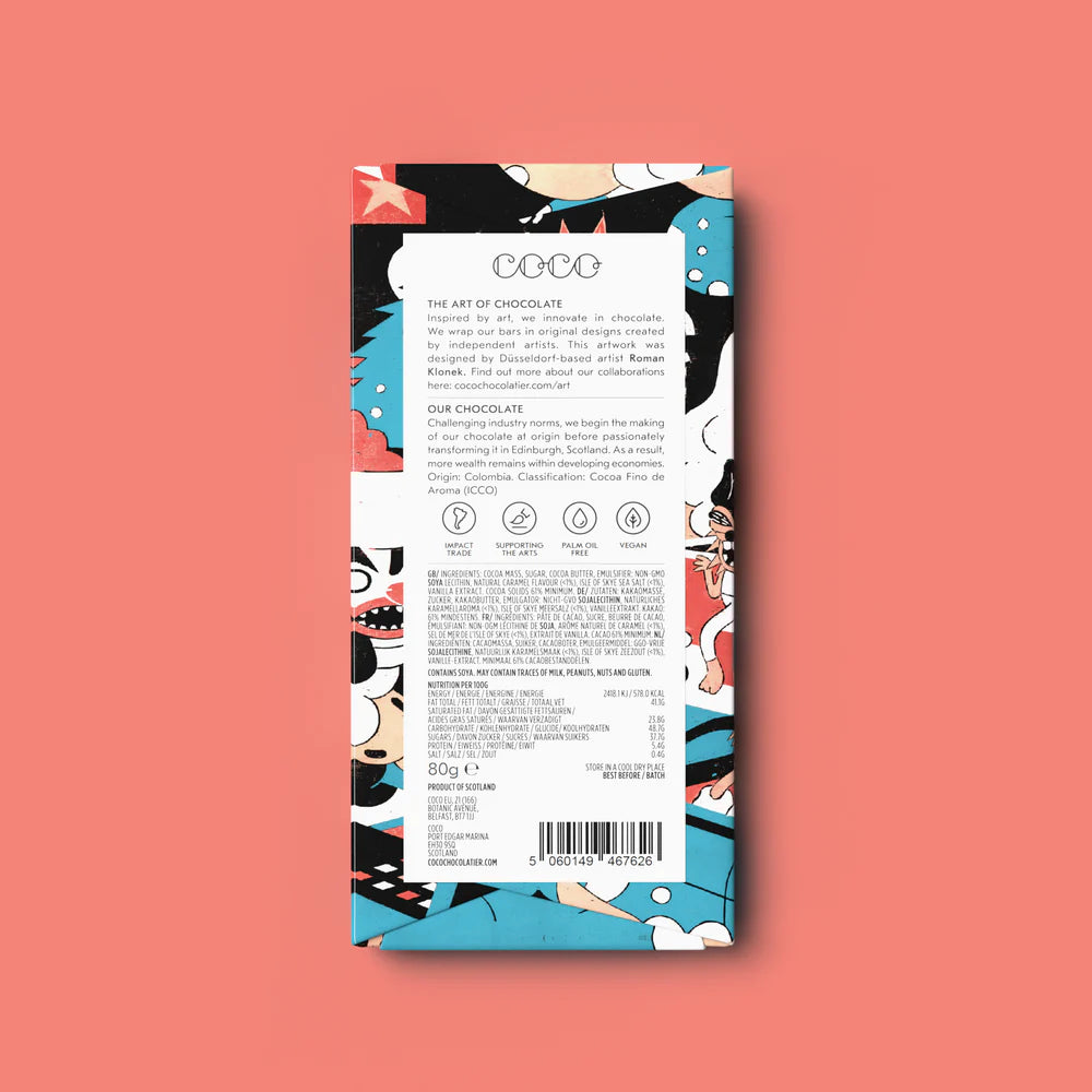 COCO CHOCOLATIER - Salted Caramel Dark Chocolate Bar 80g