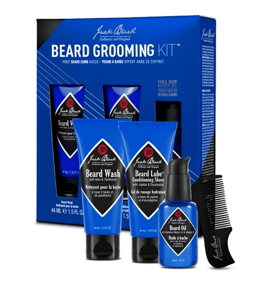 JACK BLACK - Beard Grooming Kit™ with Beard Wash, Beard Lube® Conditioning Shave & Beard Oil - Tarvos Boutique