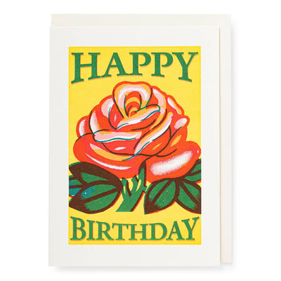 Archivist Gallery - Happy Birthday rose Greeting Card