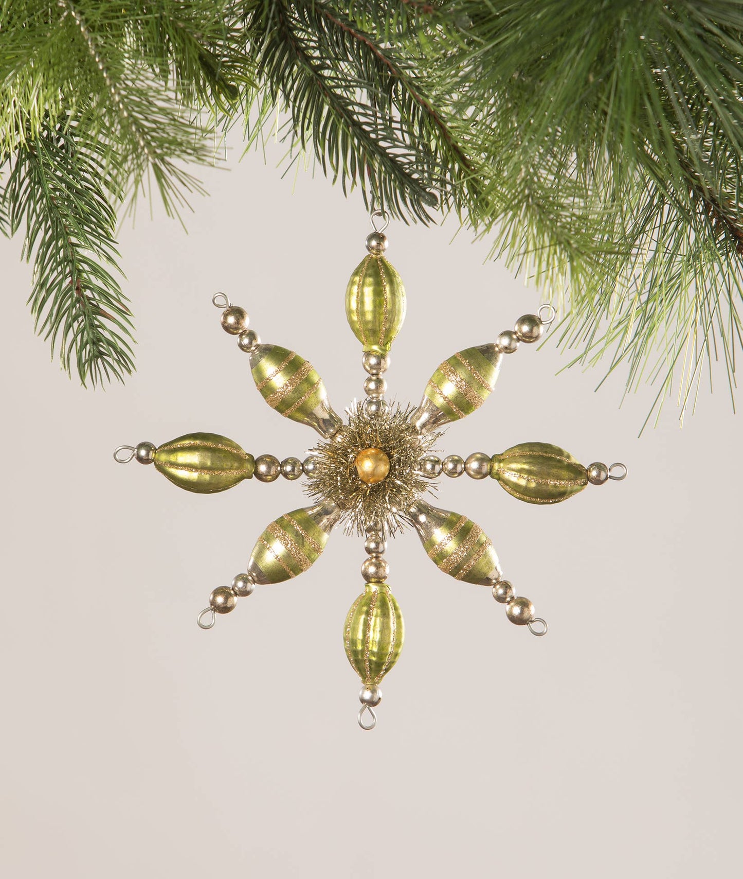 Bethany Lowe Designs - Peridot Starburst Ornament