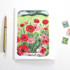 michele maule - Encouragement Card - Thinking of You Poppies