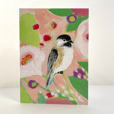 Jennifer Lommers - Spring Chickadee Blank Note Card