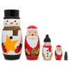 BestPysanky - Santa, Snowman & Christmas Tree Wooden Nesting Dolls