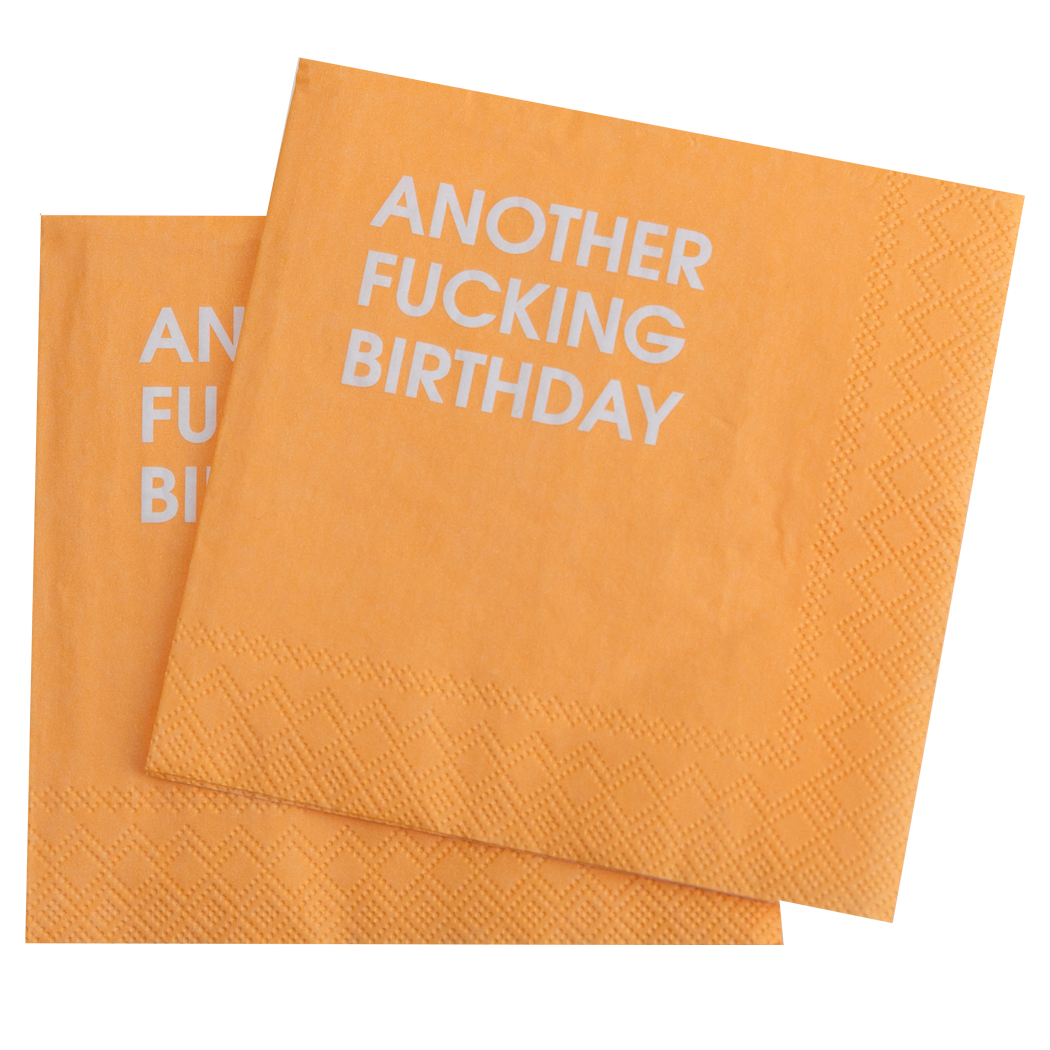 Chez Gagné - Another Fucking Birthday - Orange Cocktail Napkins