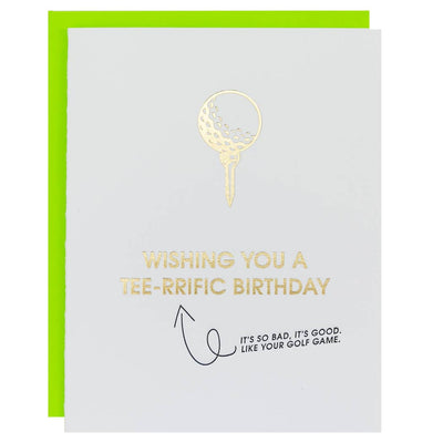 Chez Gagné - Tee-Rrrific Birthday  - Letterpress Greeting Card