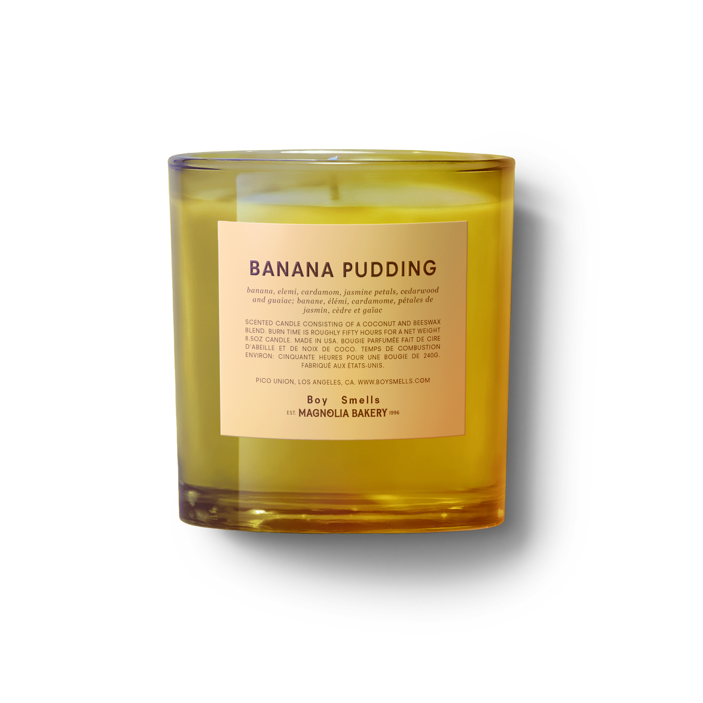 BOY SMELLS - BANANA PUDDING Candle -  8.5 ounces - FRUITY/SMOKY