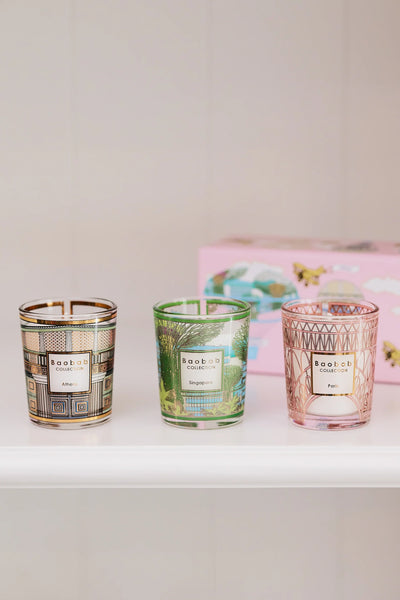 Baobab Collection - TRIO TRAVEL CANDLES SINGAPORE-ATHENS-PARIS