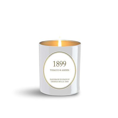 Cereria Molla - Tobacco & Amber White & Gold Premium Candle - Tarvos Boutique