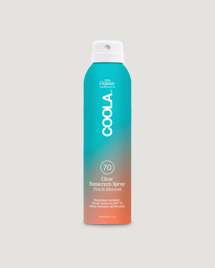 COOLA - Clear Sunscreen Spray - SPF 70 - 6 oz - Peach Blossom