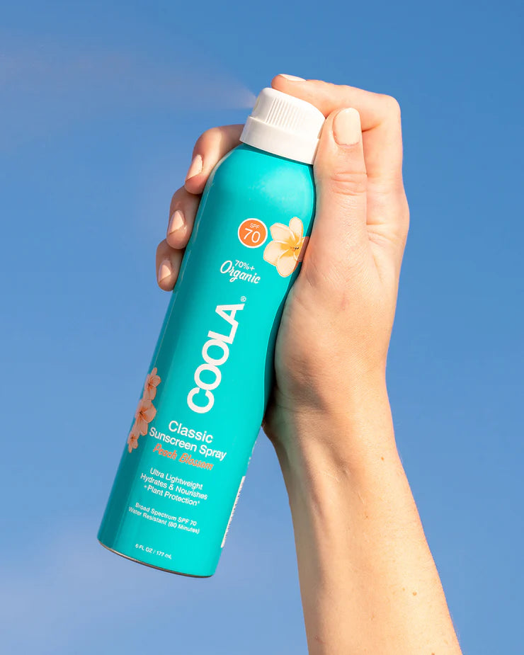 COOLA - Clear Sunscreen Spray - SPF 70 - 6 oz - Peach Blossom