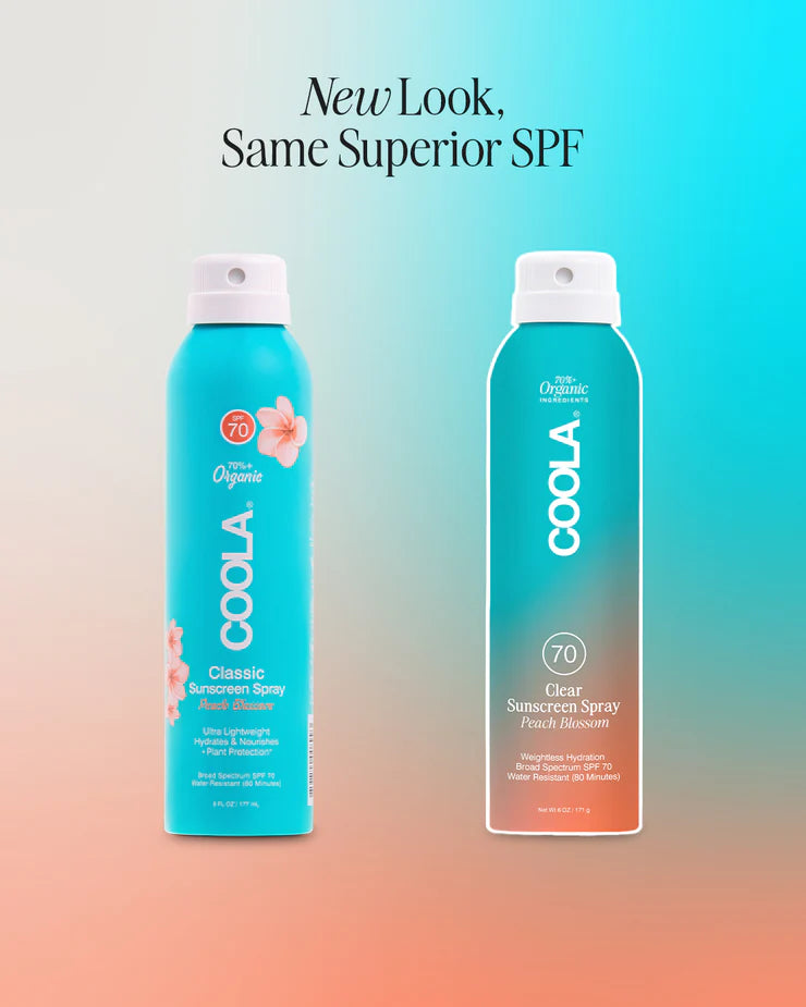 COOLA - Clear Sunscreen Spray - SPF 70 - 6 oz - Peach Blossom