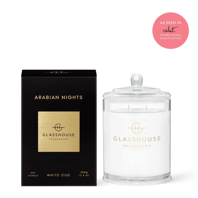 GLASSHOUSE FRAGRANCES - Arabian Nights 13.4 oz Triple Scented Candle - Tarvos Boutique