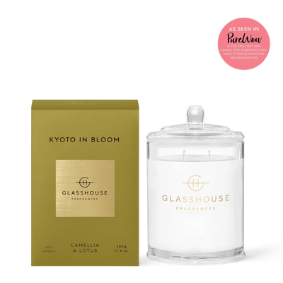GLASSHOUSE FRAGRANCES - Kyoto in Bloom 13.4 oz. Triple Scented Candle - Tarvos Boutique