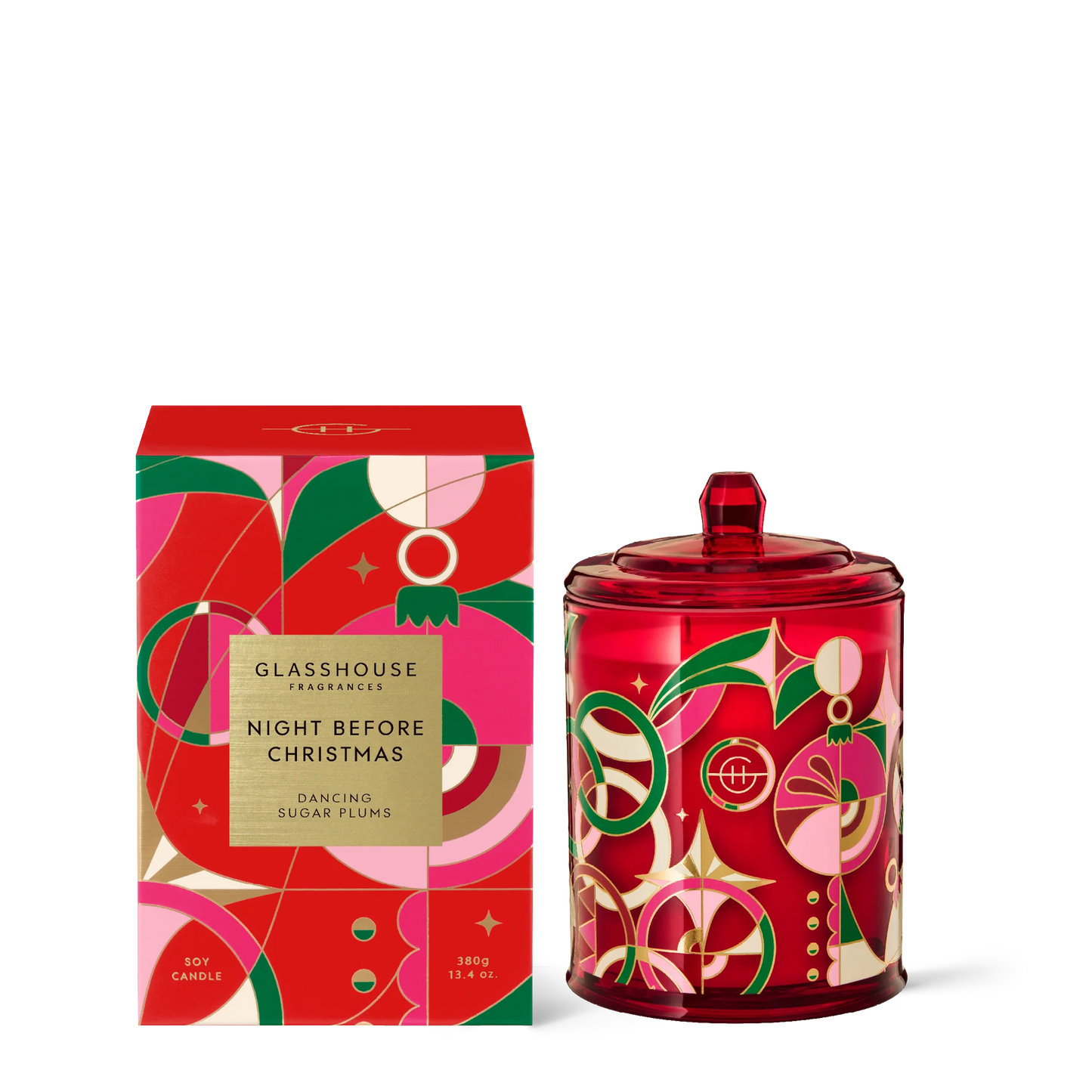 GLASSHOUSE FRAGRANCES - Candle - Christmas - Night Before Christmas - Dancing Sugar Plums