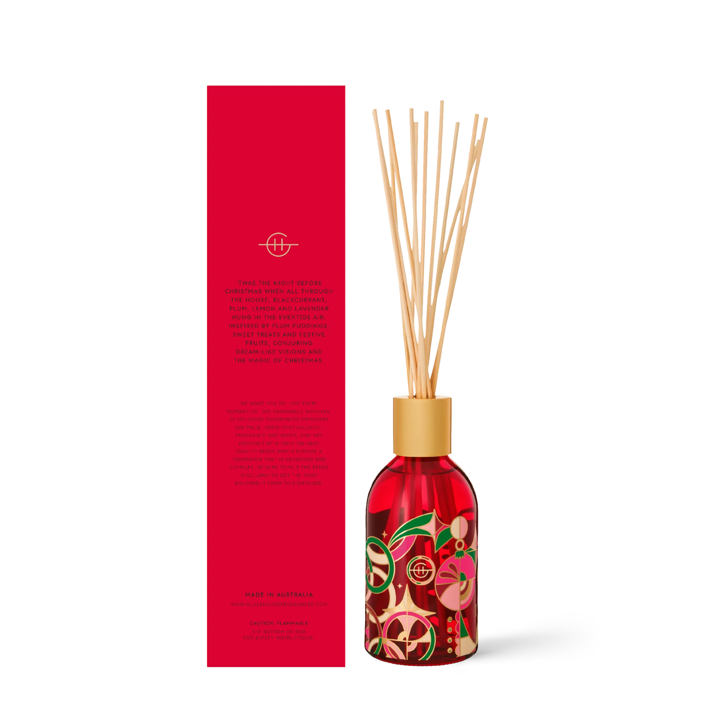 GLASSHOUSE FRAGRANCES - 8.4fl. oz. Diffuser - Christmas - Night Before Christmas