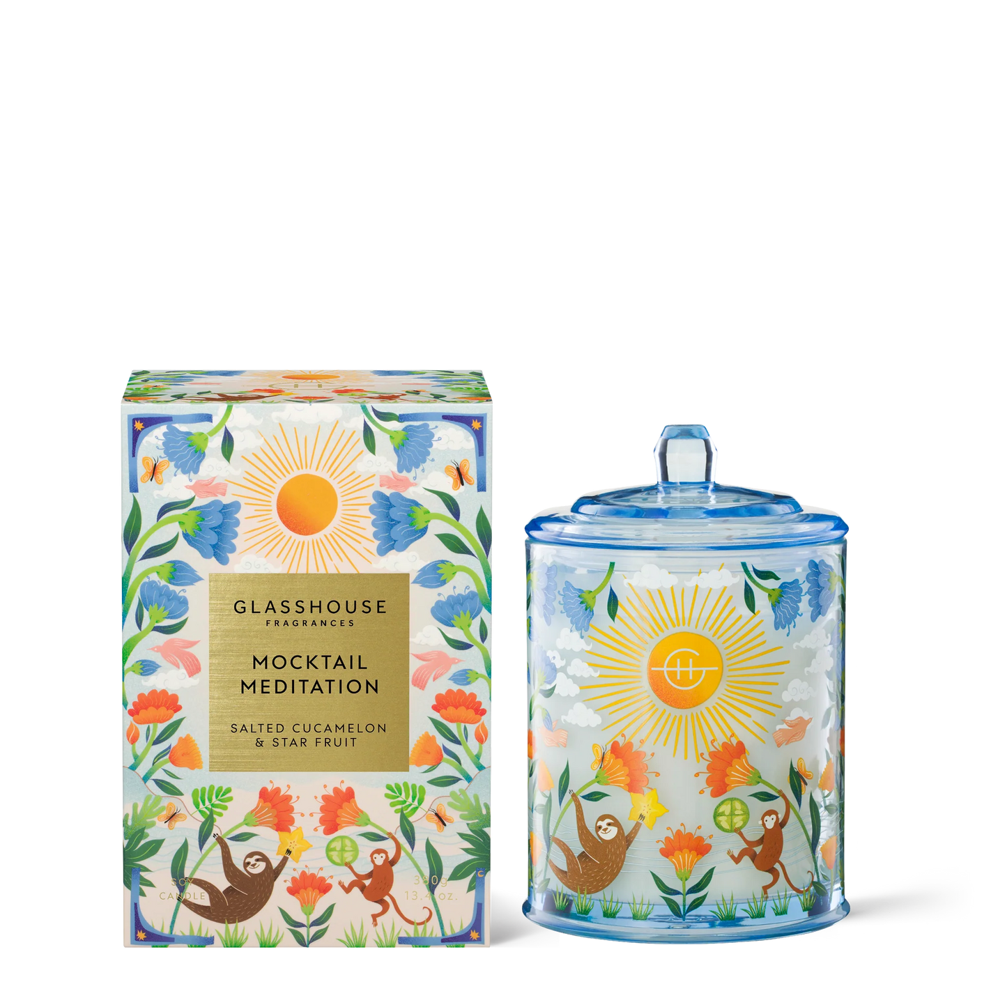 GLASSHOUSE FRAGRANCES - Limited Edition - 13.4oz. MOCKTAIL MEDITATION Candle