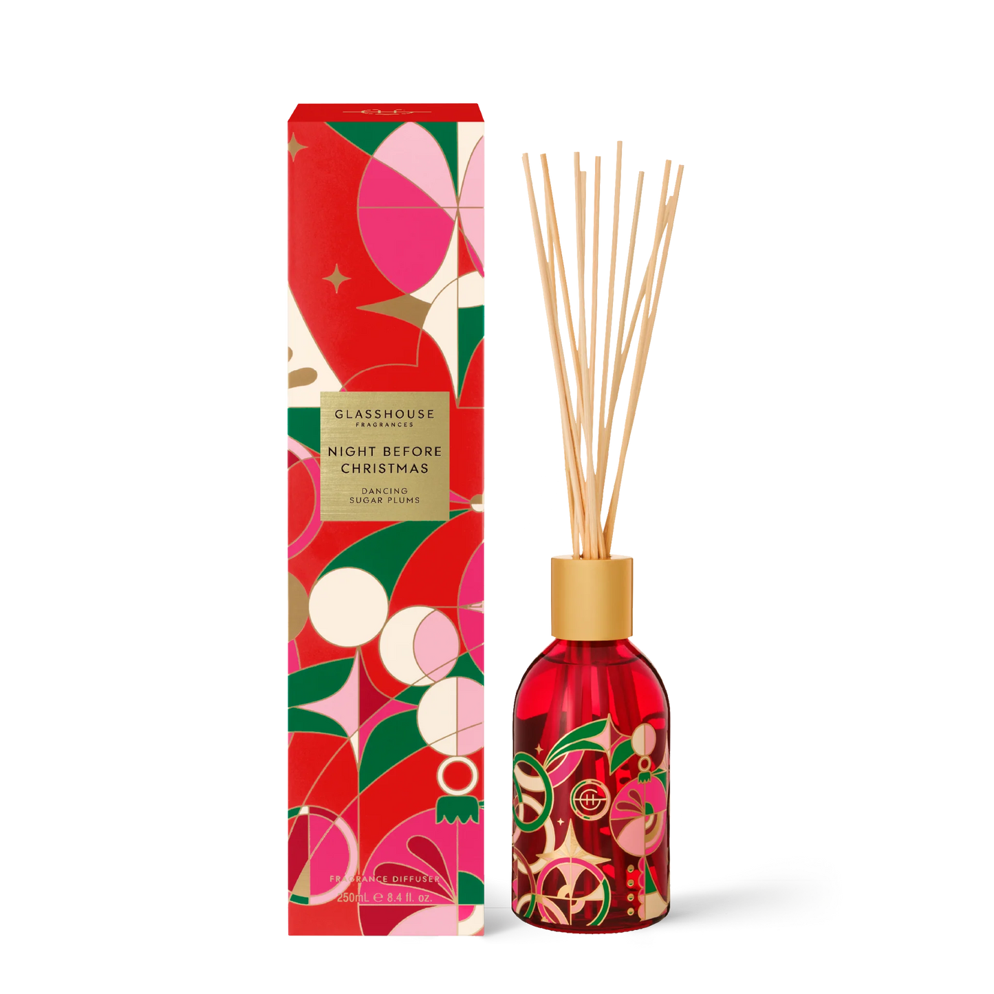 GLASSHOUSE FRAGRANCES - 8.4fl. oz. Diffuser - Christmas - Night Before Christmas