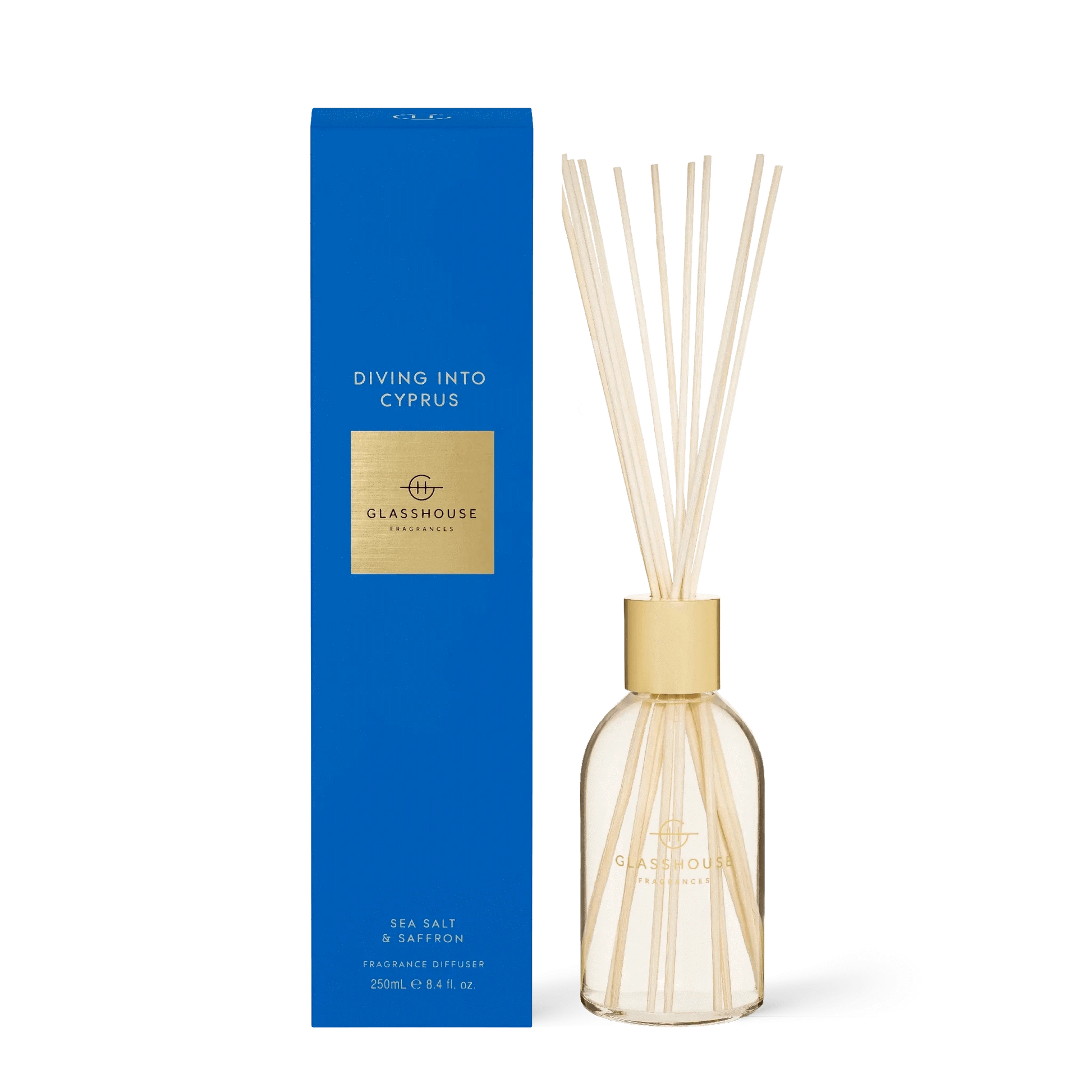GLASSHOUSE FRAGRANCES - Diving Into Cyprus 8.4 fl oz. Fragrance Diffuser - Tarvos Boutique