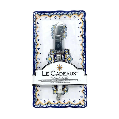 Le Cadeaux - Sorrento Butter Dish With Butter Spreader Gift Set - Tarvos Boutique