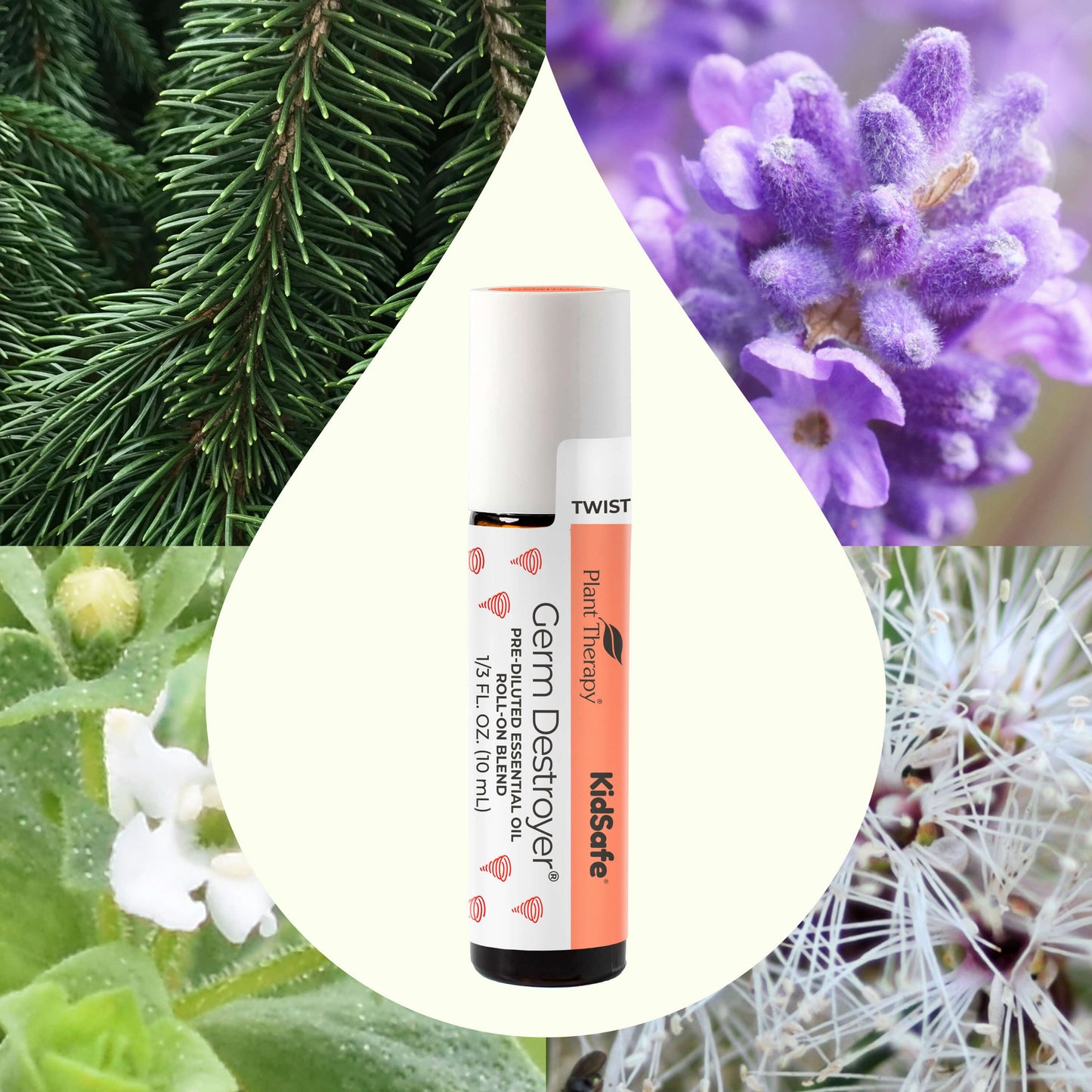 Plant Therapy - Germ Destroyer KidSafe Essential Oil Pre-Diluted Roll-On