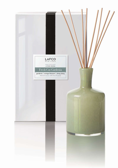 Lafco New York - Fresh Cut Gardenia Classic Reed Diffuser - Living Room - Tarvos Boutique