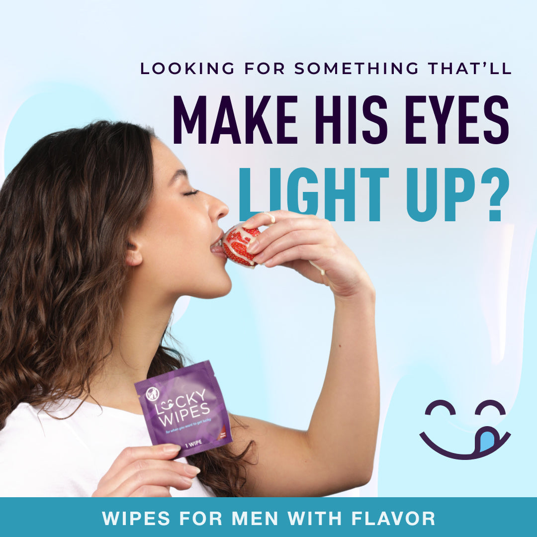 Sweetums Wipes - Strawberries and Cream Flavored Men's Wipes