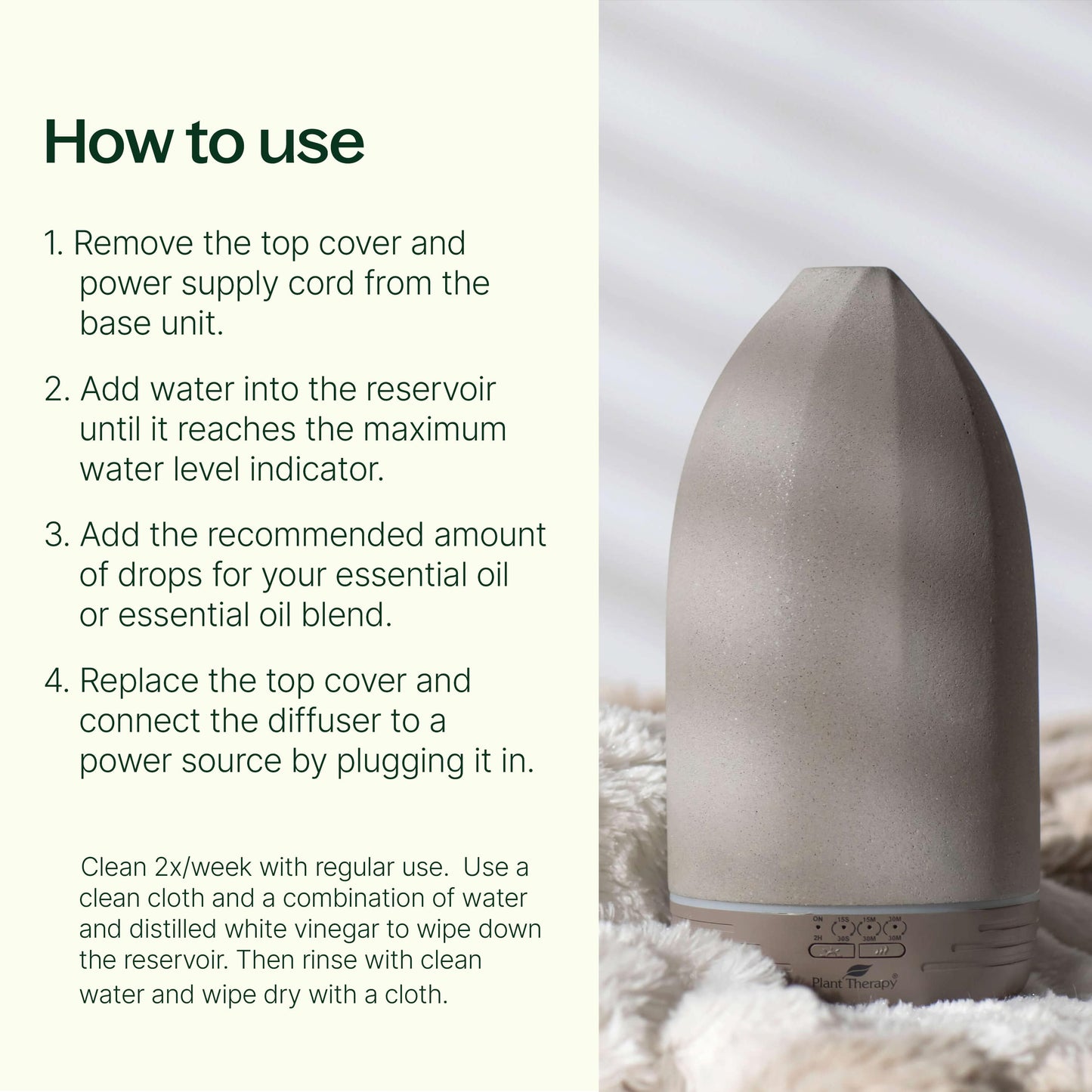 Plant Therapy - Metro Stone Diffuser- Gray