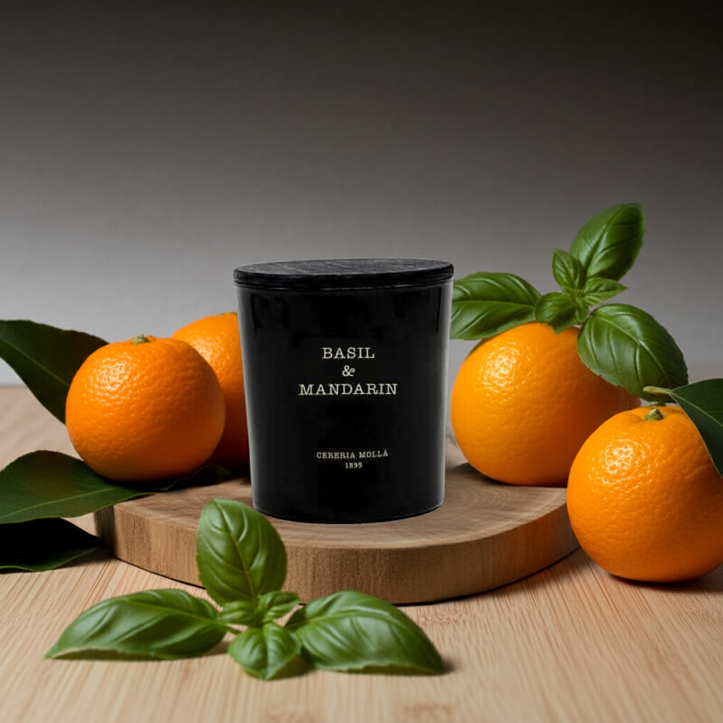 Cereria Molla - Basil & Mandarin 3 wick XL Candle - 21 oz / 600 g