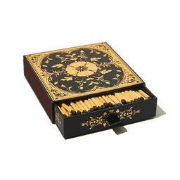 SKEEM - Match Box, Black - 4 1/2in wide x 1 1/4in tall - 120 4-inch matches