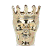 Thompson Ferrier - Gold Bonaparte Skull in Wood Charnel