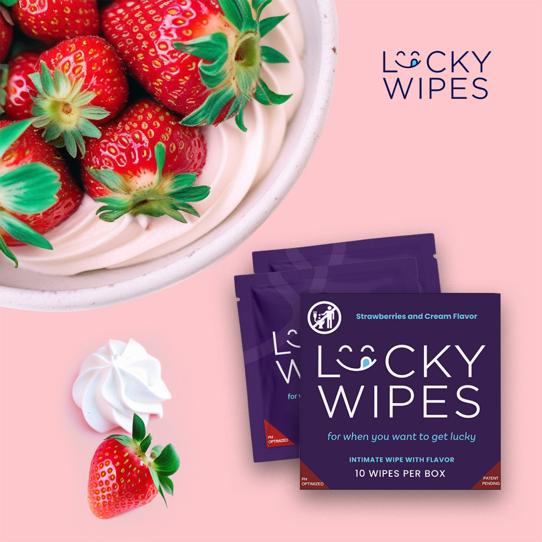 Sweetums Wipes - Strawberries and Cream Flavored Men's Wipes