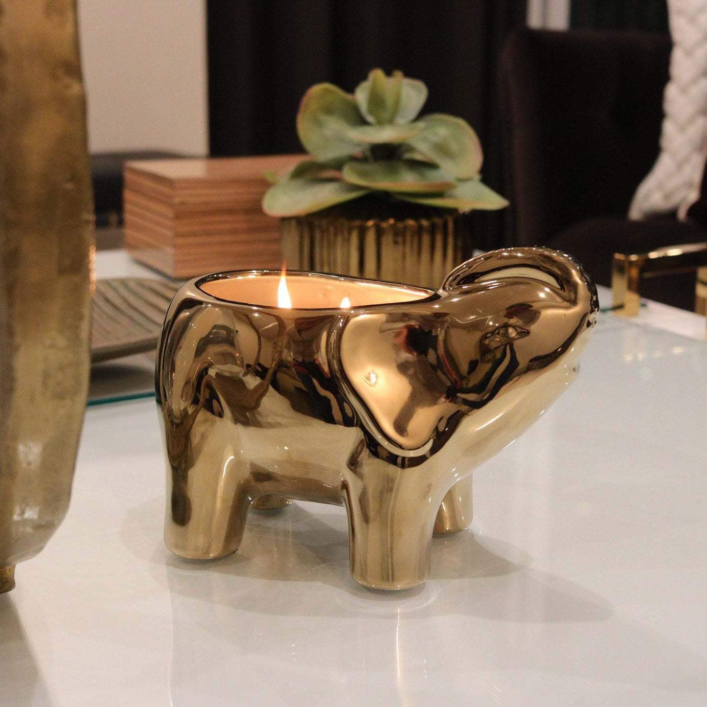 Thompson Ferrier - Gold Elephant Candle