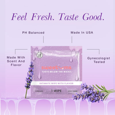 Sweetums Wipes - Honey Lavender Flavored Wipes