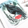 michele maule - 8x10" Crow with Roses Art Print