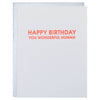 Chez Gagné - Wonderful Human Birthday Letterpress Birthday Greeting Card