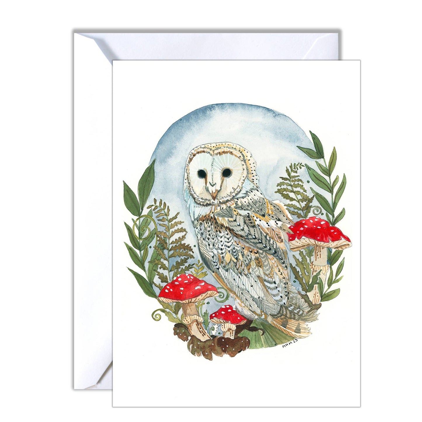 michele maule - Greeting Card - Barn Owl